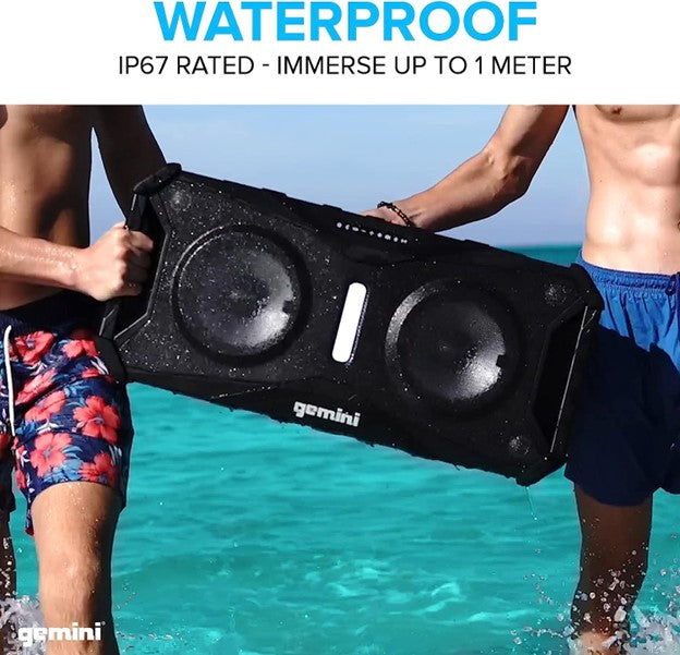 Gemini Sound SOSP-8BLK SoundSplash Rechargeable Waterproof Wireless Floating Party Speaker