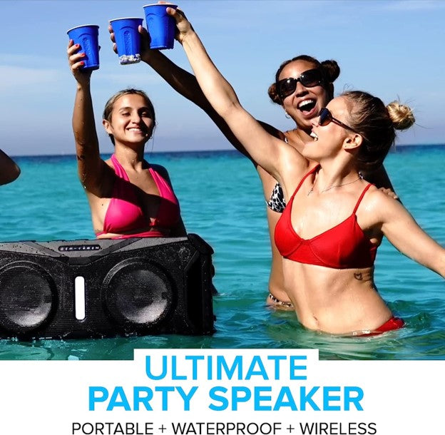 Gemini Sound SOSP-8BLK SoundSplash Rechargeable Waterproof Wireless Floating Party Speaker